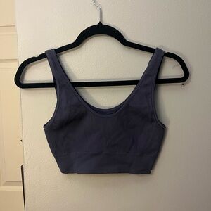 Aerie Navy Blue Ribbed Top